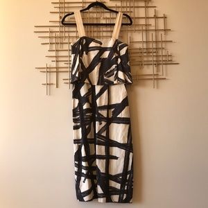 Anthropologie Black & White Cotton Dress